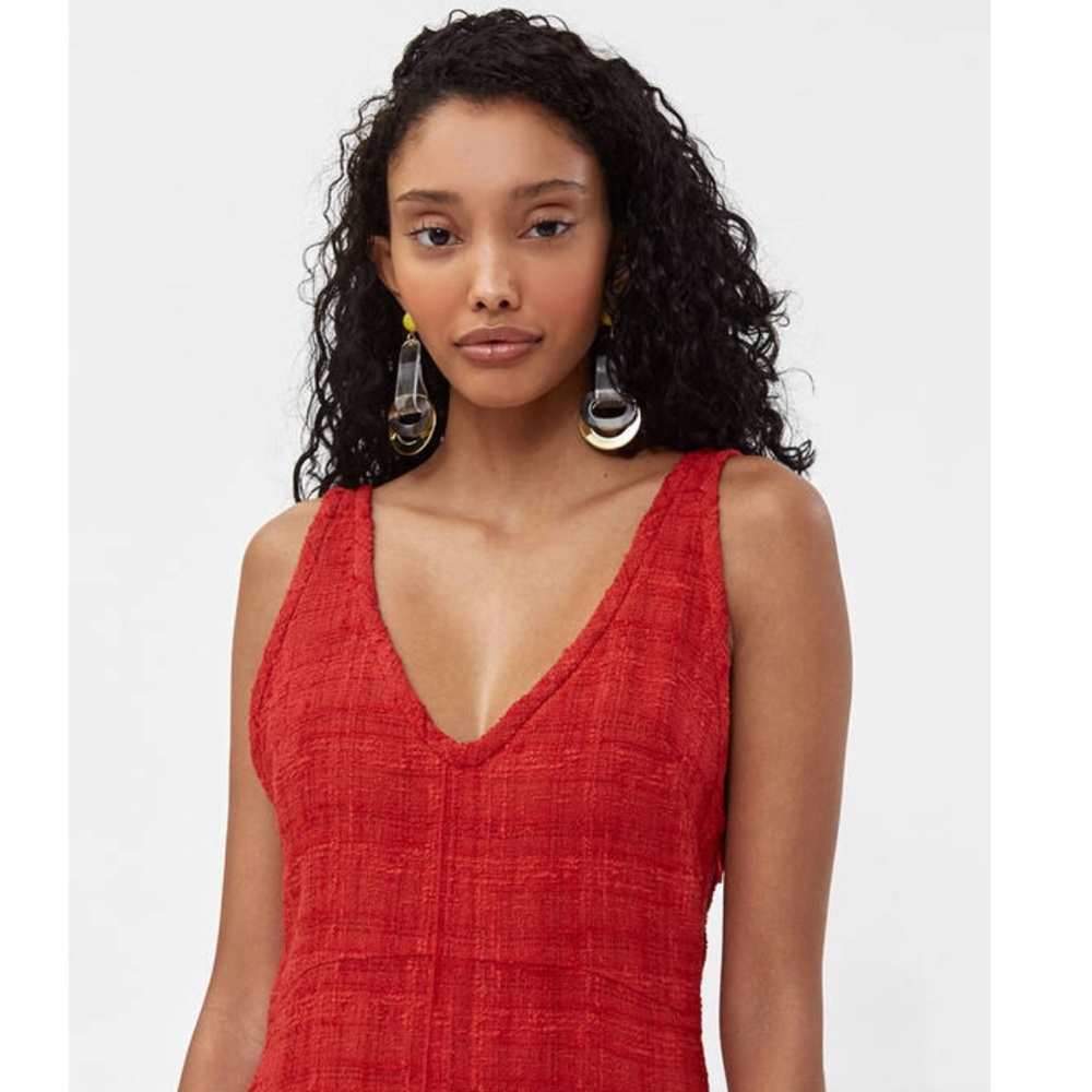 RACHEL COMEY Prim Dress in Brick Chenille Tweed